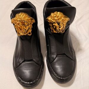 Versace Black Leather Interior with Gold Accents